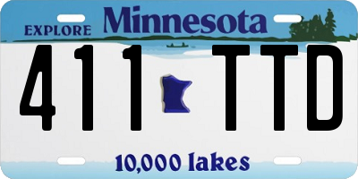 MN license plate 411TTD