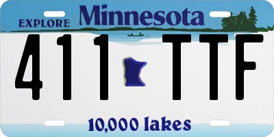 MN license plate 411TTF