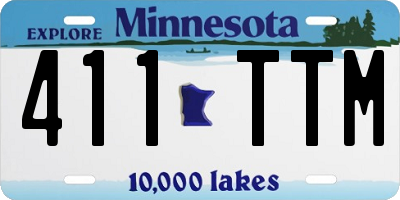 MN license plate 411TTM