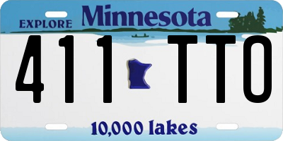 MN license plate 411TTO