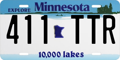 MN license plate 411TTR