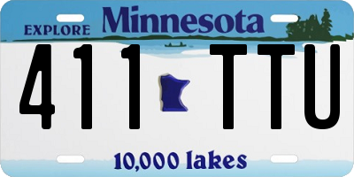 MN license plate 411TTU