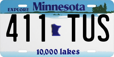 MN license plate 411TUS