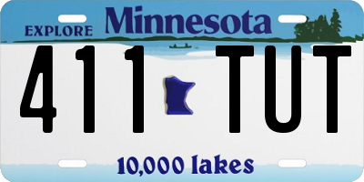 MN license plate 411TUT