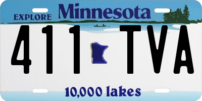 MN license plate 411TVA