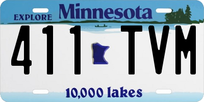 MN license plate 411TVM