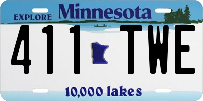 MN license plate 411TWE
