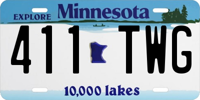 MN license plate 411TWG