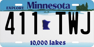 MN license plate 411TWJ
