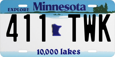 MN license plate 411TWK