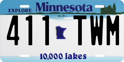 MN license plate 411TWM