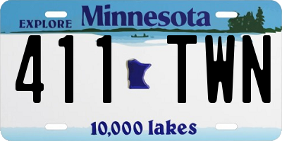 MN license plate 411TWN