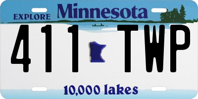 MN license plate 411TWP