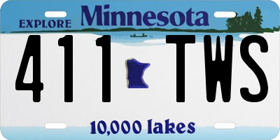 MN license plate 411TWS
