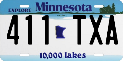 MN license plate 411TXA