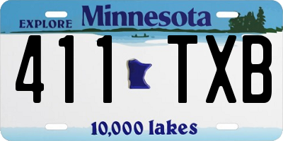 MN license plate 411TXB