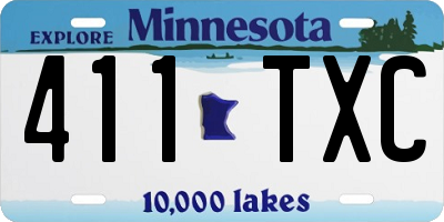 MN license plate 411TXC