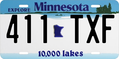 MN license plate 411TXF