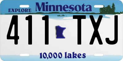 MN license plate 411TXJ