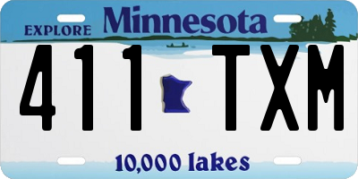 MN license plate 411TXM