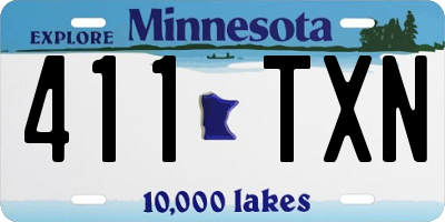 MN license plate 411TXN