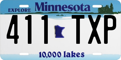 MN license plate 411TXP