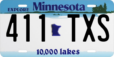 MN license plate 411TXS