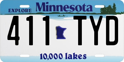 MN license plate 411TYD