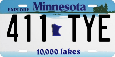MN license plate 411TYE