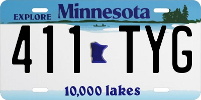 MN license plate 411TYG