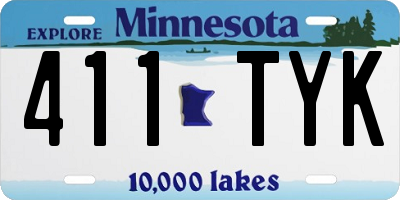 MN license plate 411TYK