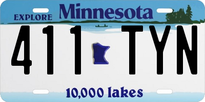 MN license plate 411TYN