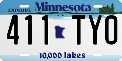 MN license plate 411TYO