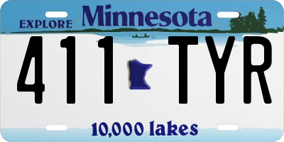 MN license plate 411TYR