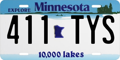 MN license plate 411TYS