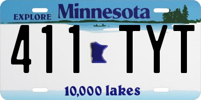 MN license plate 411TYT