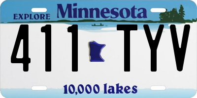MN license plate 411TYV