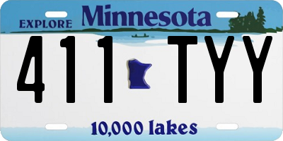 MN license plate 411TYY