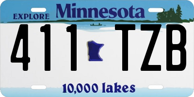 MN license plate 411TZB
