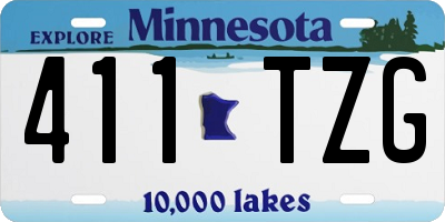 MN license plate 411TZG