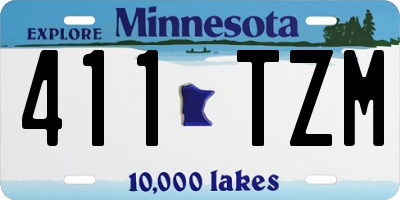 MN license plate 411TZM