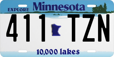 MN license plate 411TZN