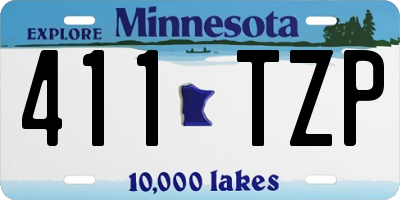 MN license plate 411TZP