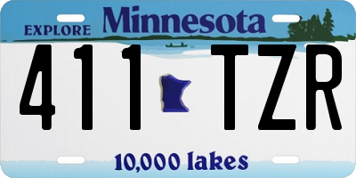 MN license plate 411TZR
