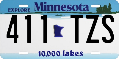 MN license plate 411TZS