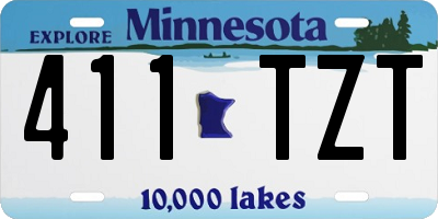 MN license plate 411TZT