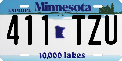 MN license plate 411TZU