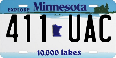 MN license plate 411UAC