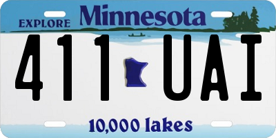 MN license plate 411UAI