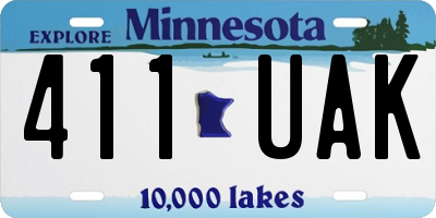 MN license plate 411UAK